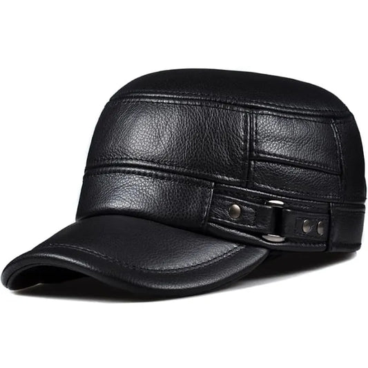 Dayton Earflaps Genuine Leather Army Cap