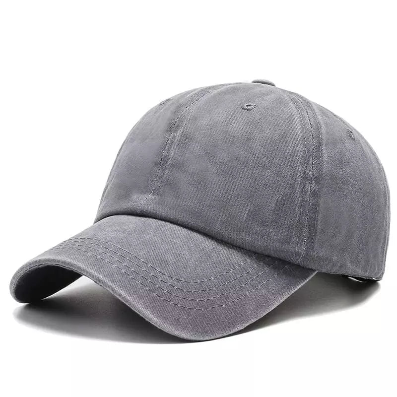 Plain Washed Cotton Baseball Cap