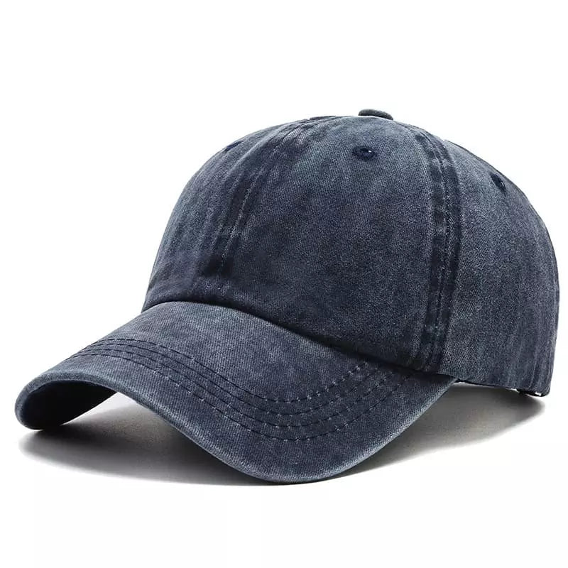 Plain Washed Cotton Baseball Cap